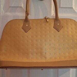 Arcadia Yellow Tan Satchel